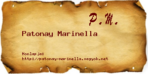 Patonay Marinella névjegykártya